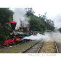 Trenes de pista de vapor en la estación para Trvaelling